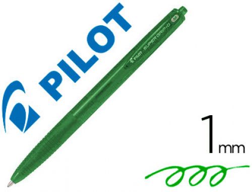 Esferografica pilot supergrip g verde retratil sujeicao de borracha tinta base de oleo , Pilot , 68801 , 4902505524431